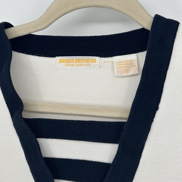 Brooks Brothers Women's Small Striped Nautical Coastal 3/4 Sleeve Tunic Top - Picture 4 of 5